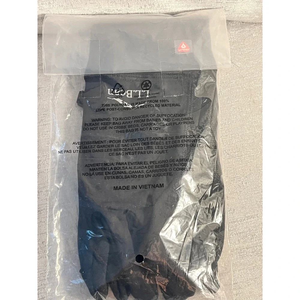 LL Bean Primaloft Thermafleece Gloves Womens Medium Black 504966 New